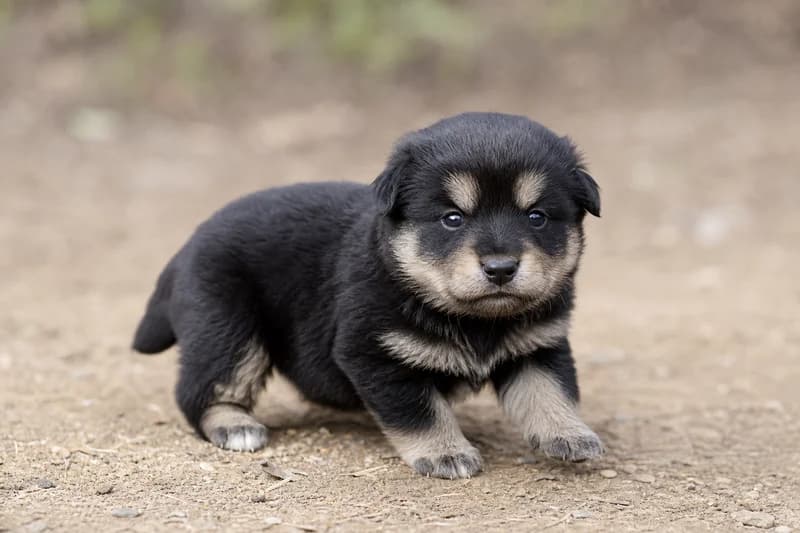 Aidi — young puppy (~1 mo)