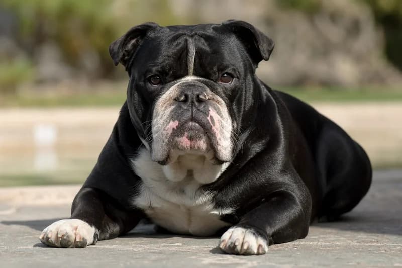 Bulldog — lying down