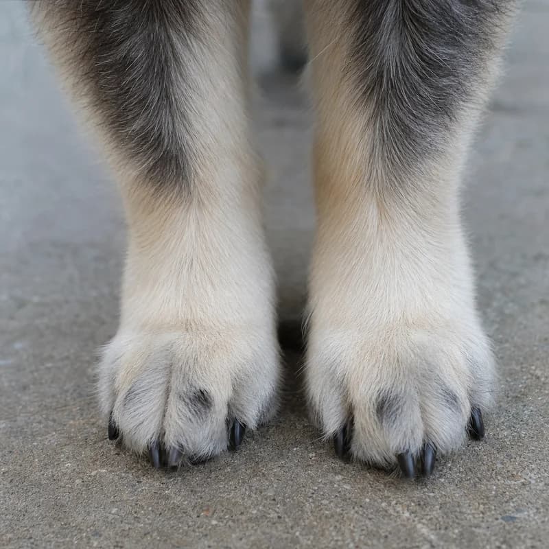 Keeshond — paws