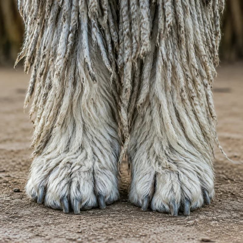Komondor — paws