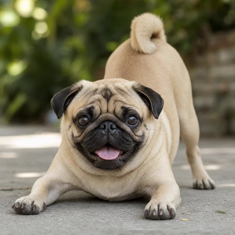 Pug — playful