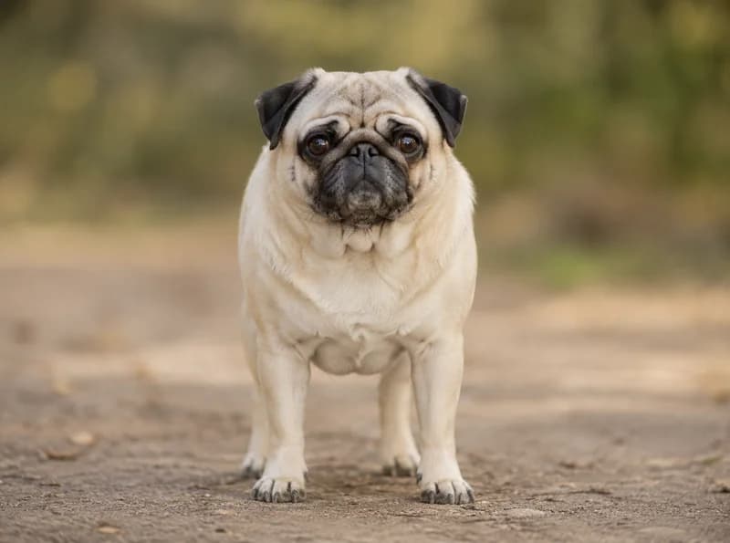 Pug front view