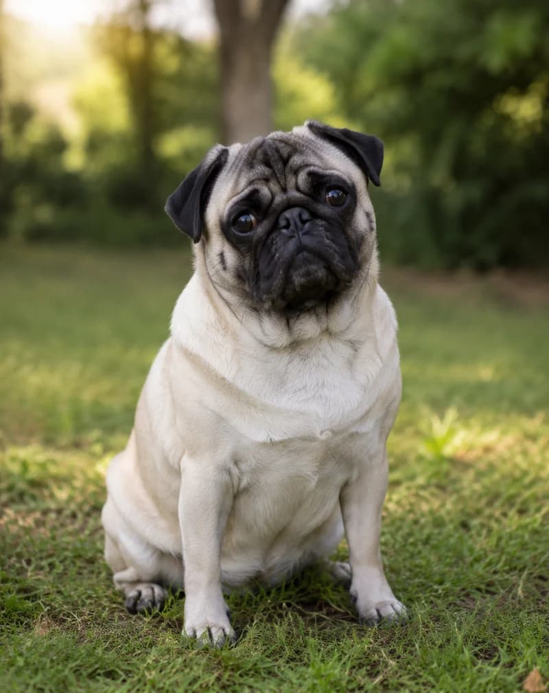 Pug — sitting