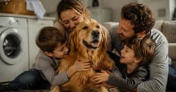 What Living With a Golden Retriever Really Looks Like (With Kids)