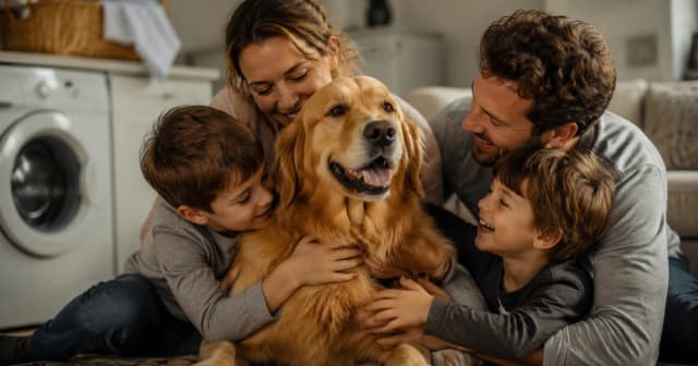 What Living With a Golden Retriever Really Looks Like (With Kids)